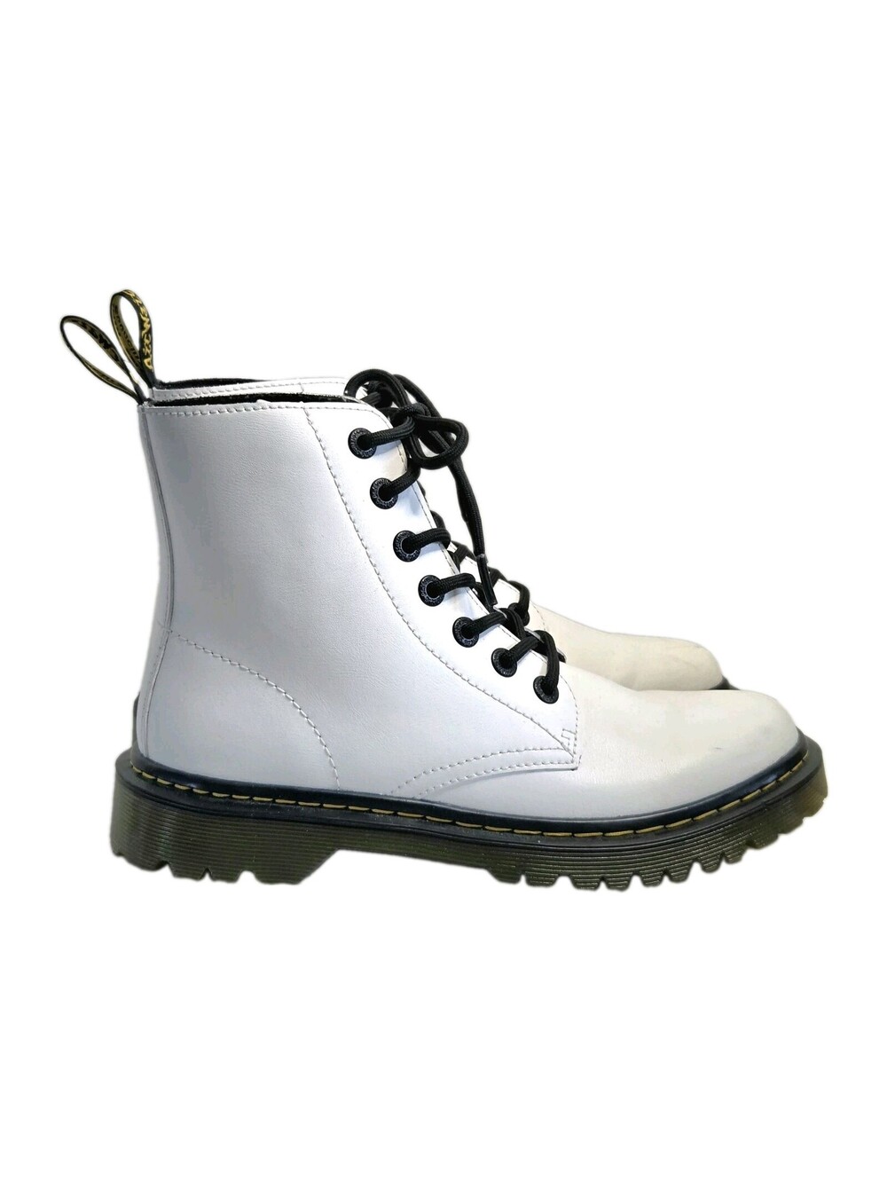 Dr Martens Luana White Leather Combat Boots Womens 8 Discontinued